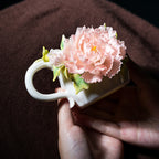 Intangible Cultural Heritage Ceramic Peony Flower Cup - Coffee Cup Water Cup Tea Cup, Valentine's Day New Year Gift for Women Girls Birthday Presen