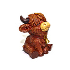 Highland Cow Resin Figurine – Cute Scottish Cattle Decorative Statue for Home, Office, or Farmhouse Shelf Décor, Handcrafted Collectible Gift