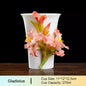 Chinese Intangible Cultural Heritage Hand-Pinched Daylily Ceramic Mug, Handmade 3D iris Floral Art Coffee & Tea Cup, Unique New Year/Valentine's Day/Birthday Gift for Women & Her