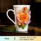 Chinese Intangible Cultural Heritage Hand-Pinched Red Hibiscus Ceramic Mug, Handmade 3D Floral Art Coffee/Tea Cup, Unique New Year/Valentine's Day/Birthday Gift for Women & Her